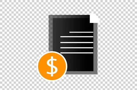 Icon file document finance isolate on transparent background PNG file Stock Illustration