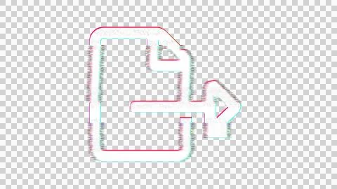 Icon file export is distorted. Glitch. Noise, chromatic aberration, geometric Stock Illustration