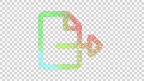 Icon file export is made up of LED square shapes. There are bright diodes and Illustrazione stock