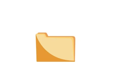 Icon of a file folder, symbolizing document management and filing. Stock Footage 332341187