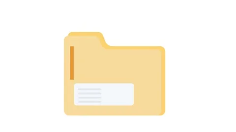 Icon of a file folder, symbolizing document management and organization. Stock Footage 332452853