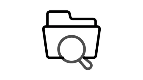 Icon of a file folder, symbolizing document management and organization. Stock Footage 334834342