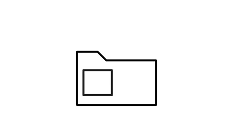 Icon of a file folder, symbolizing the management of files and documents. Stock Footage 332853561