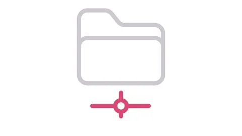 An icon of a file folder, symbolizing the management of files and documents. Stock Footage 334834207