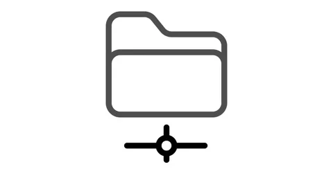 An icon of a file folder, symbolizing the management of files and documents. Video stock 334834360