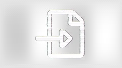 Icon file import is distorted. Glitch. Noise, chromatic aberration, geometric Stock Footage 302958156