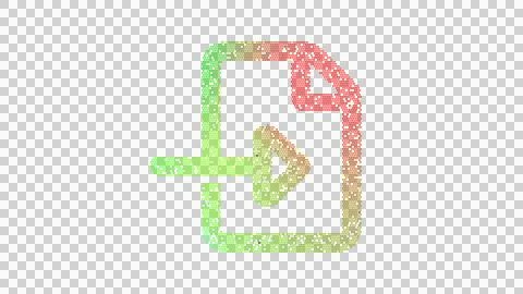 Icon file import is made up of LED square shapes. There are bright diodes and Illustrazione stock