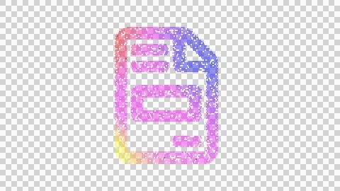 Icon file invoice is made up of LED square shapes. There are bright diodes and Illustrazione stock
