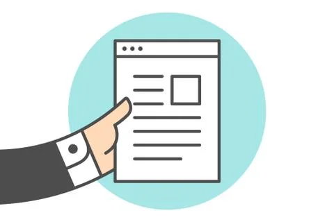 Icon of file letter Stock Illustration