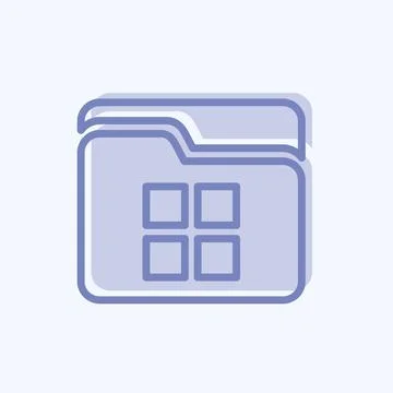Icon File Manager. suitable for Mobile Apps symbol. two tone style. simple de Illustrazione stock