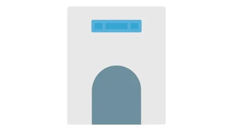 Icon of a file server set against a blue background, symbolizing digital da.. Stock Footage 332905015