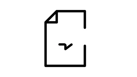 Icon of a file with a speech bubble, indicating a conversation or notes lin.. Stock Footage 334834359