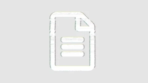 Icon file text is distorted. Glitch. Noise, chromatic aberration, geometric Stock Footage 302957250