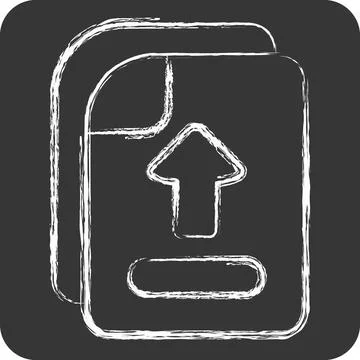 Icon File Upload. related to Learning symbol. chalk Style. simple design il.. Stock Illustration