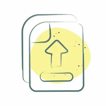 Icon File Upload. related to Learning symbol. Color Spot Style. simple desi.. 스톡 일러스트