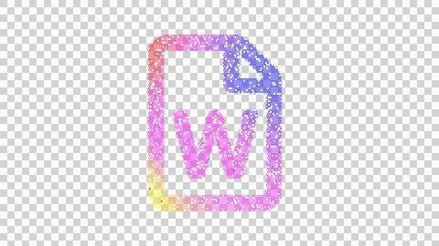 Icon file W is made up of LED square shapes. There are bright diodes and there Illustrazione stock