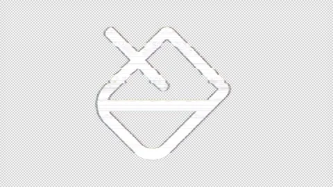 Icon fill is distorted. Glitch. Noise, chromatic aberration, geometric Stock Footage 302958129