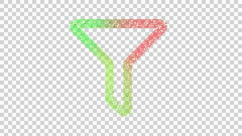 Icon filter is made up of LED square shapes. There are bright diodes and there Illustrazione stock