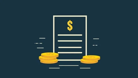 Icon of finance report Stock Footage 73899736