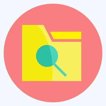 Icon Find Event. suitable for User Interface symbol. flat style. simple desig Stock Illustration