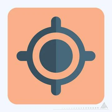 Icon Find - Flat Style Stock Illustration