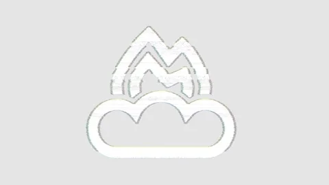 Icon fire smoke is distorted. Glitch. Noise, chromatic aberration, geometric Vídeo Stock 305978582