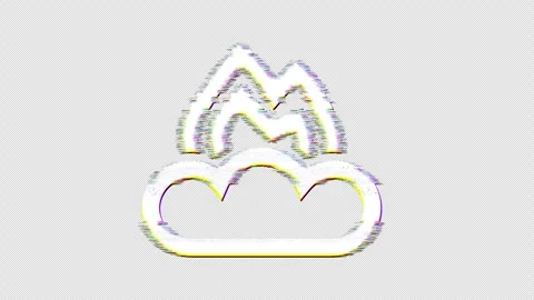 Icon fire smoke is distorted. Glitch. Noise, chromatic aberration, geometric Stock Footage 305980021