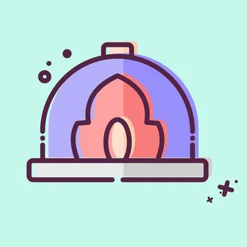 Icon Fireman Hat. related to Hat symbol. MBE style. simple design editable... Stock Illustration