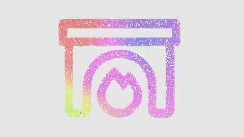 Icon fireplace is made up of LED square shapes that shimmer and flicker. There Stock Footage 297245825