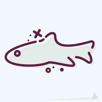 Icon Fish - MBE Syle Stock Illustration