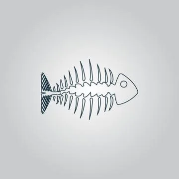 Icon of fishbone 스톡 일러스트