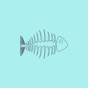 Icon of fishbone 스톡 일러스트