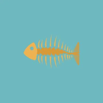 Icon of fishbone Stock Illustration
