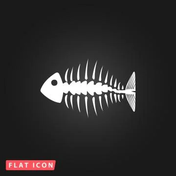 Icon of fishbone 스톡 일러스트