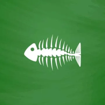 Icon of fishbone Stock Illustration