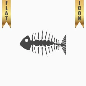 Icon of fishbone Stock Illustration