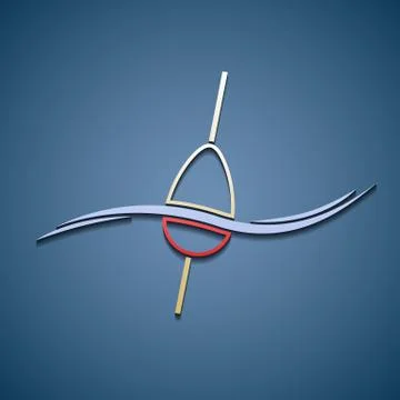 Icon fishing float. Illustrazione stock