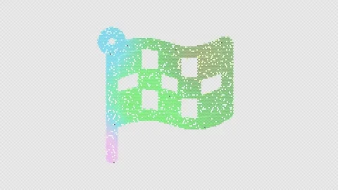 Icon flag finish is made up of LED square shapes that shimmer and flicker. There Stock Footage 293285322