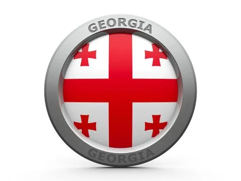 Icon - Flag of Georgia Stock Illustration