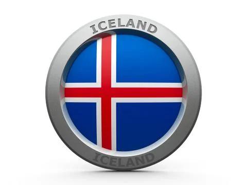 Icon - Flag of Iceland Stock Illustration