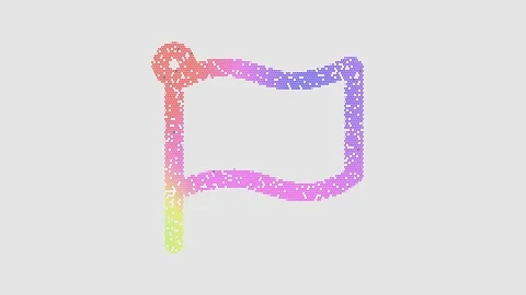 Icon flag is made up of LED square shapes that shimmer and flicker. There are Stock Footage 293281152