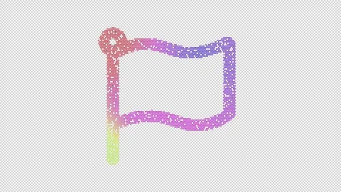 Icon flag is made up of LED square shapes that shimmer and flicker. There are Stock Footage 293285898