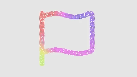 Icon flag is made up of LED square shapes that shimmer and flicker. There are Stock Footage 297245329