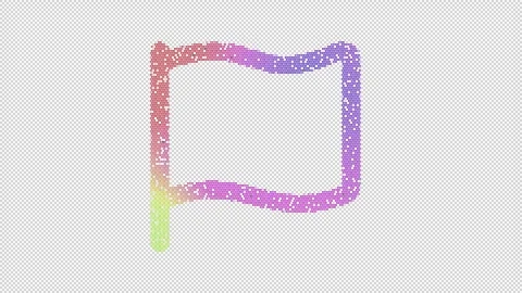 Icon flag is made up of LED square shapes that shimmer and flicker. There are Stock Footage 297247881
