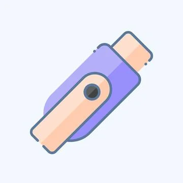 Icon Flashdisk. related to Computer symbol. doodle style. simple design edi.. Stock-Illustration