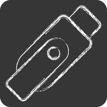 Icon Flashdisk. related to Computer symbol. chalk Style. simple design edit.. Stock-Illustration