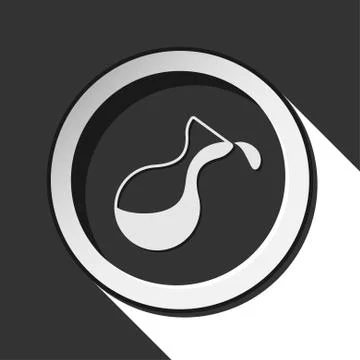 Icon - flask with shadow Stock Illustration