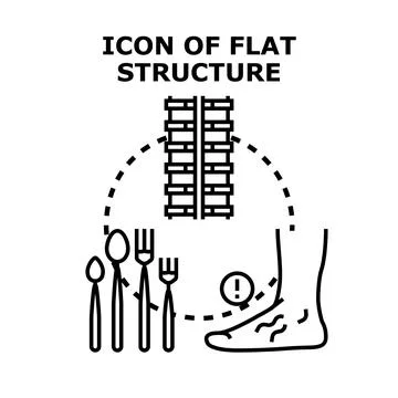 Icon of flat structure concept vector illustration Stock Illustration