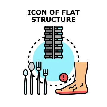 Icon of flat structure concept vector illustration Stock Illustration