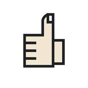 Like Icon flat style Stock Illustration